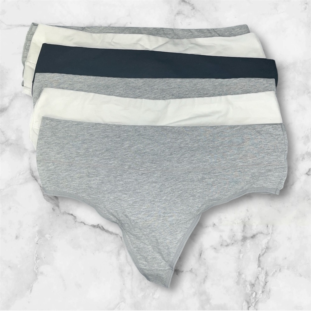 SHEIN High-Waisted Cotton Blend Thong in Assorted Colors 6 pack